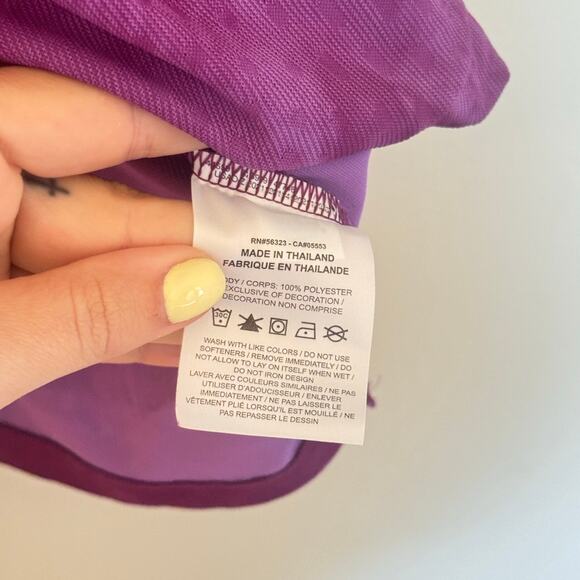 Nike Women's Victory Dri-FIT Print Short Sleeve Golf Polo-medium-purple-ombre - Picture 4 of 5